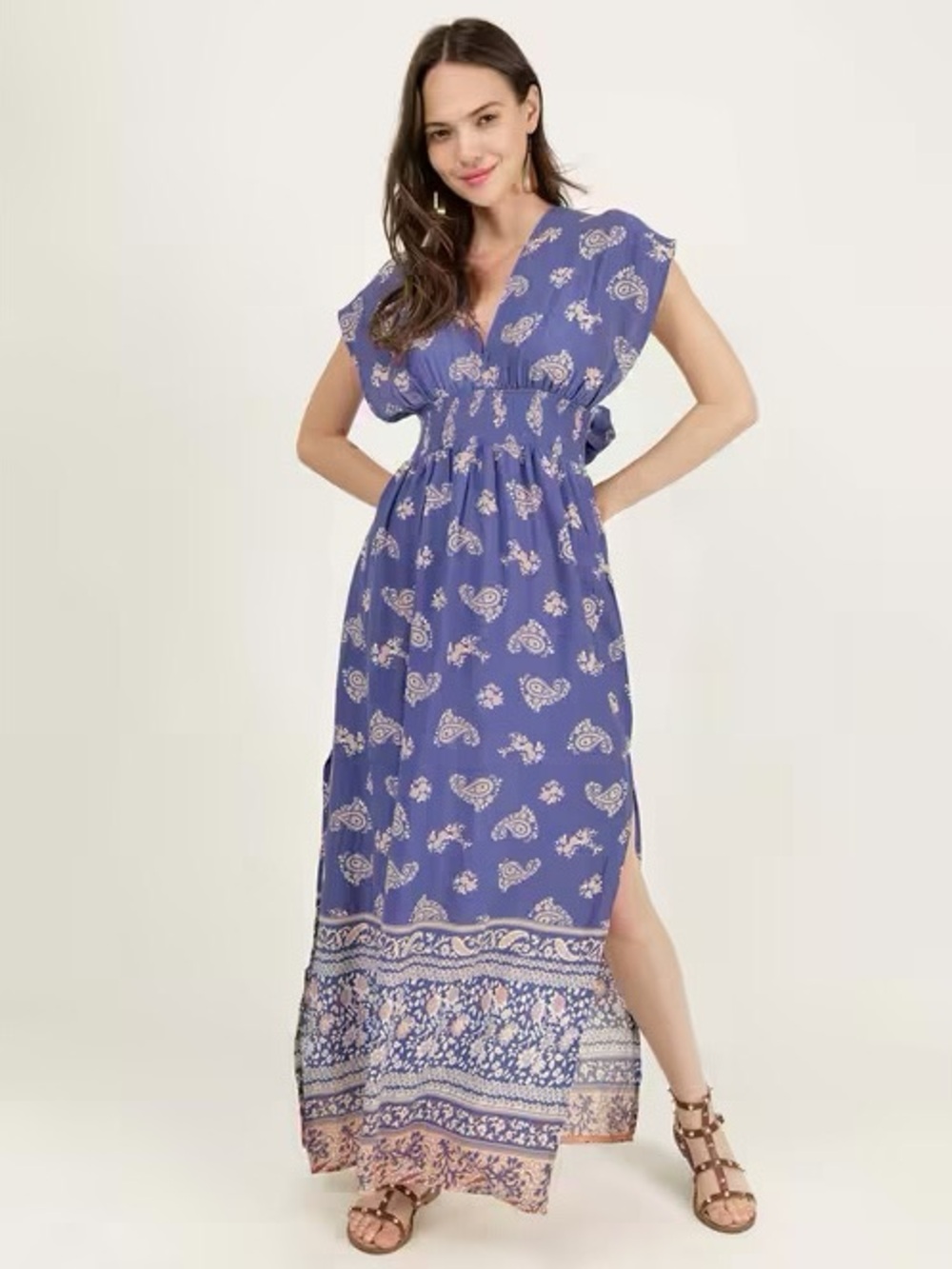 Natural Life Paisley Maxi Dress NWT